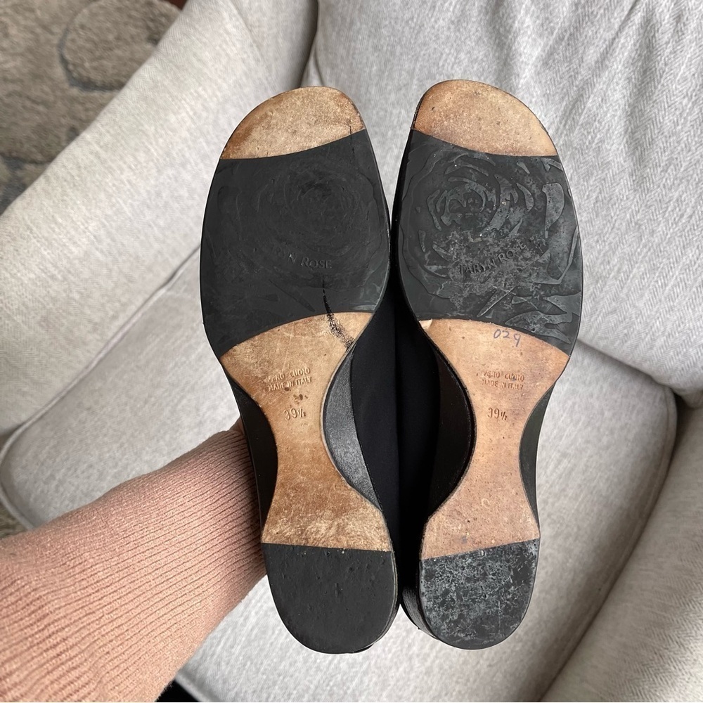 Taryn Rose Kelsey Demi Wedge Fabric & Leather Ballet Loafer Moccasin Flats 8.5M - Picture 8 of 14